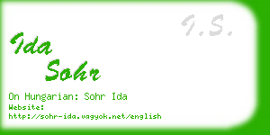 ida sohr business card